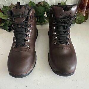 Khombu Mens Brown Leather Hiking Boots 12M With 3M Thinsulate Insulation & Durab